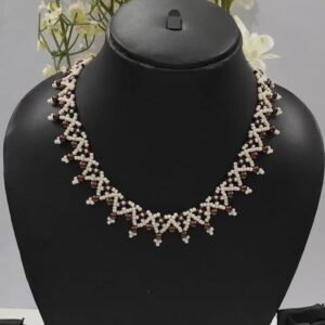 Brown and White Necklace