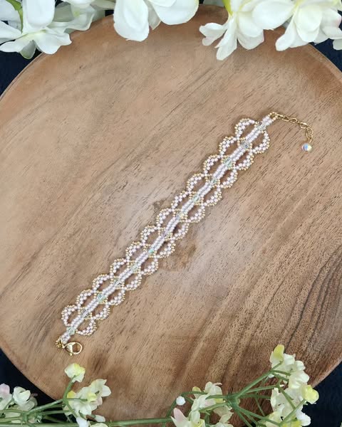 White Beads Bracelet