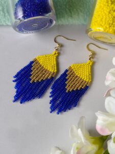 Blue and Yellow Earing