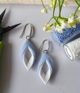Blue Leaf Earings