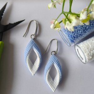 Blue Leaf Earings